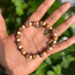 Round Brown Tulsi Beads Bracelet