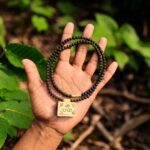 Original Shri Radha Locket Filled With Brajraj Black Tulsi Mala