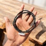 Original Silver Cover filled with Brajraj Pure Black Tulsimala (Men & Women)