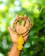 Shri Radha Ji Locket Handmade With Brown Beads Original Tulsimala - Image 2