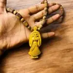 Shri Radha Ji Locket Handmade With Brown Beads Original Tulsimala