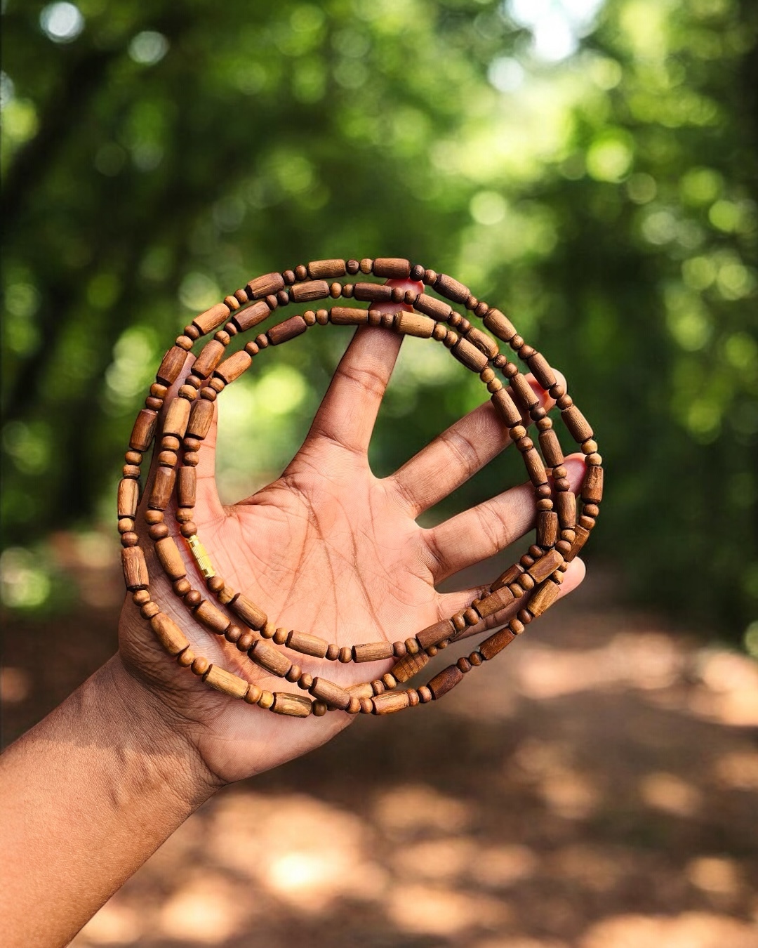 Photoroom_20251224_113411 3 Round Original Long Beads and Small Beads Mix Original Tulsimala - Image 1